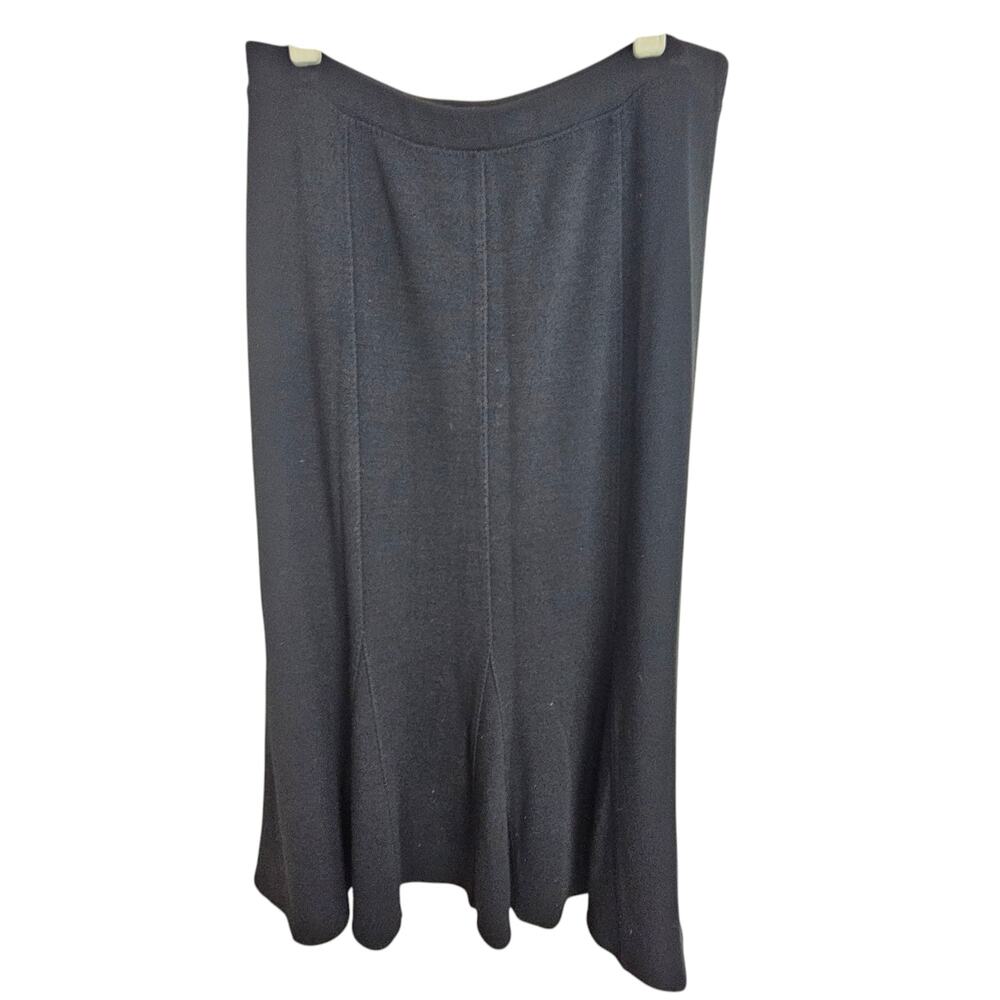 Eileen Fisher Wool Midi Skirt Size M Quiet Luxury Minimalist Classic Sustainable